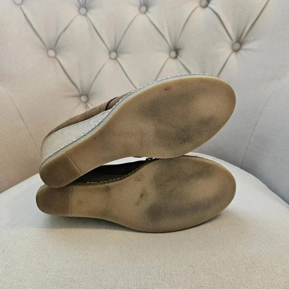 J. Crew MacAlister Brown Suede Leather Wedge Booties 9 - Picture 7 of 11